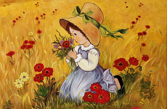 Το κορίτσι που μαζεύει λουλούδια στους αγρούς